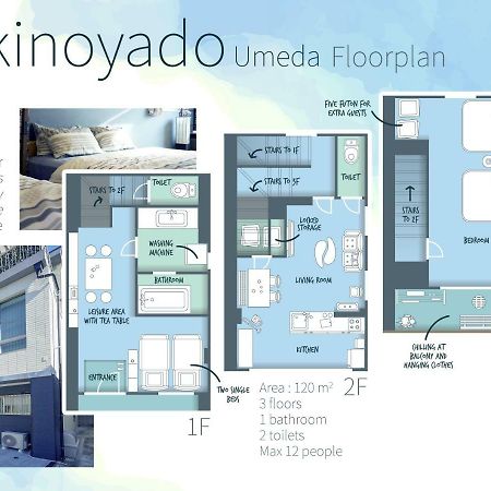 Yukinoyado Umeda Apartment Osaka Ngoại thất bức ảnh